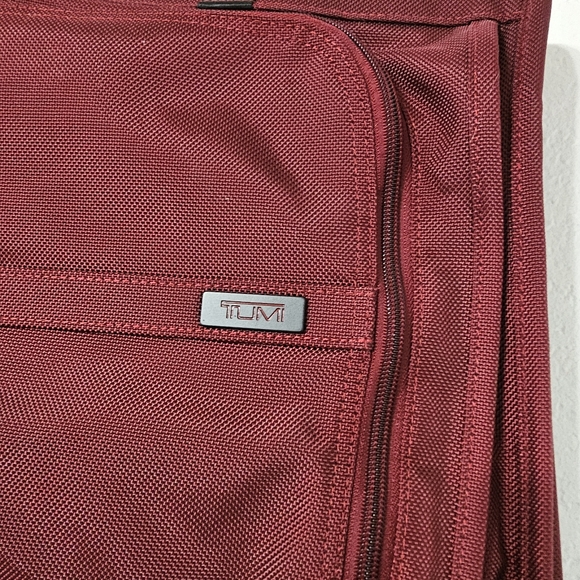 TUMI Tri-Fold Carry-On Garment Bag – Ballistic Nylon – Burgundy - Picture 2 of 8